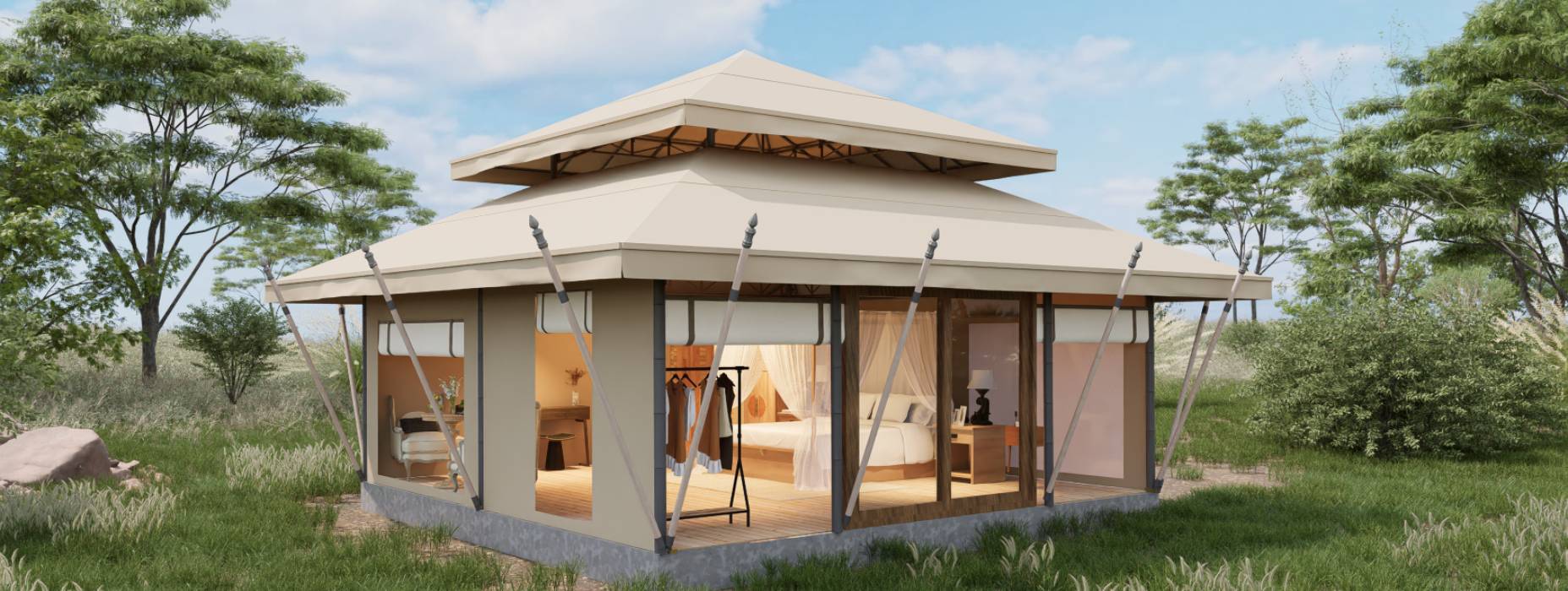 通道户外野奢帐篷